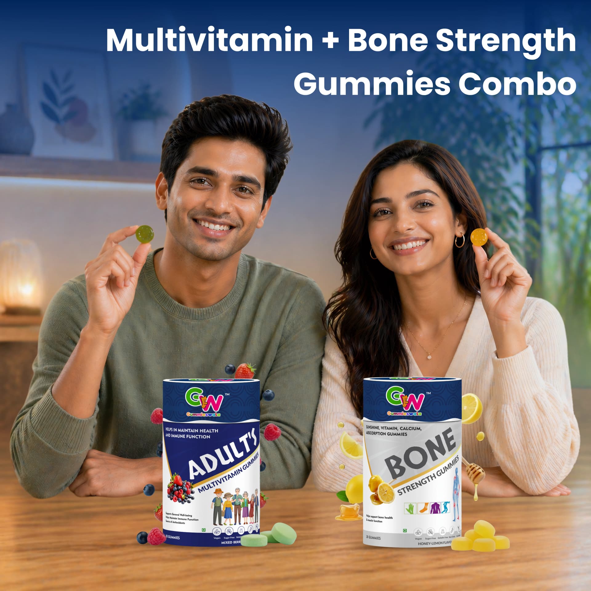 Multivitamin + Bone Strength Gummies (Pack of 2) thumbnail 2
