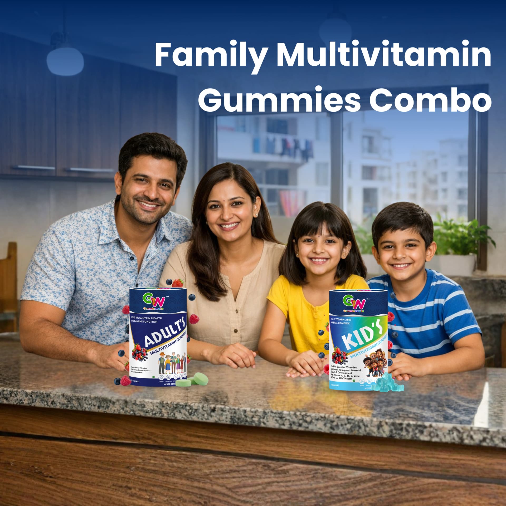 Adults + Kids Multivitamin Gummies (Pack of 2) thumbnail 2