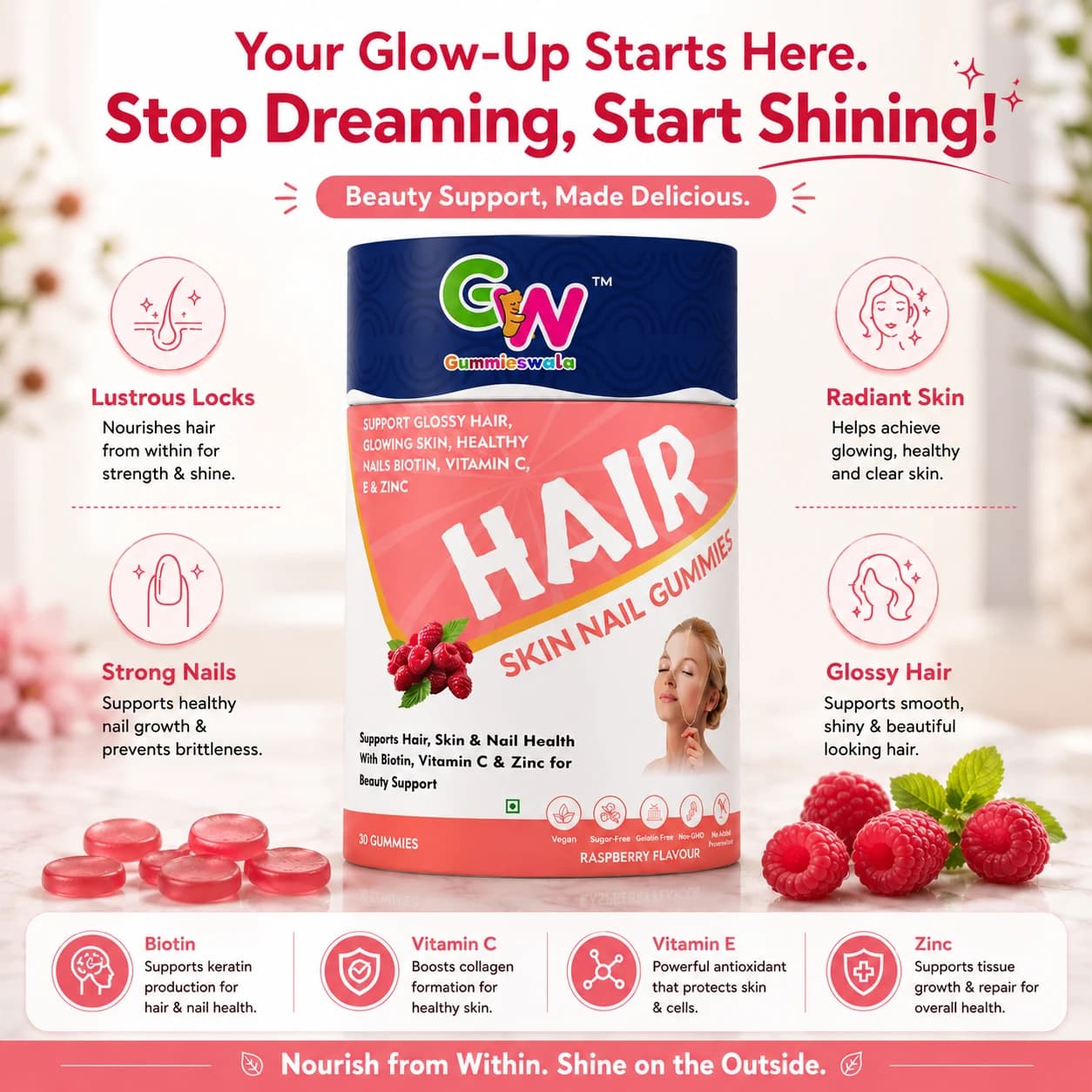 Hair Skin Nail Gummies thumbnail 2